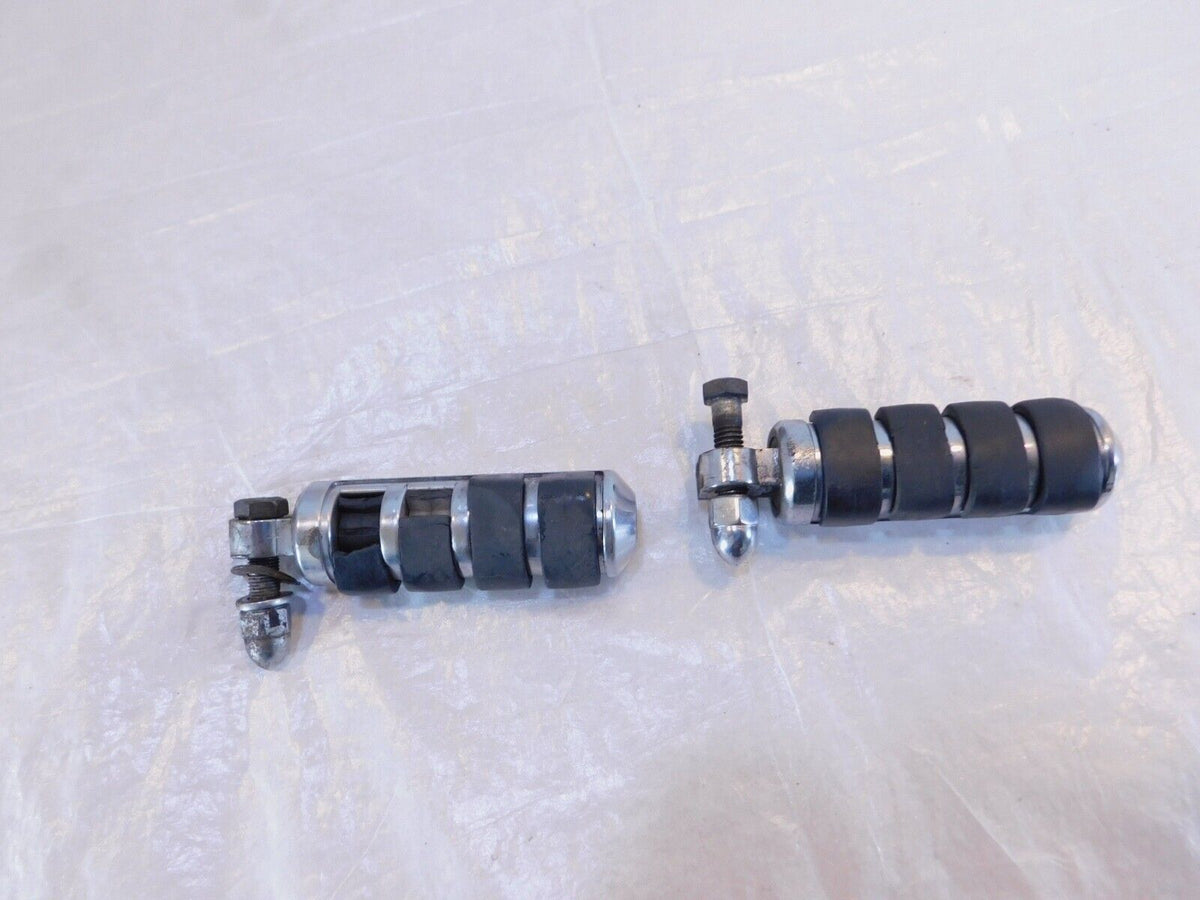 Harley Touring Dyna Sportster & Softail ISO Chrome & Rubber Footpeg Footrests - C3 Cycle