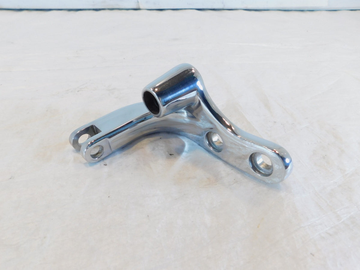 Harley Dyna Wide Glide & Fat Bob Forward Controls Chrome Left Footpeg Mount - C3 Cycle