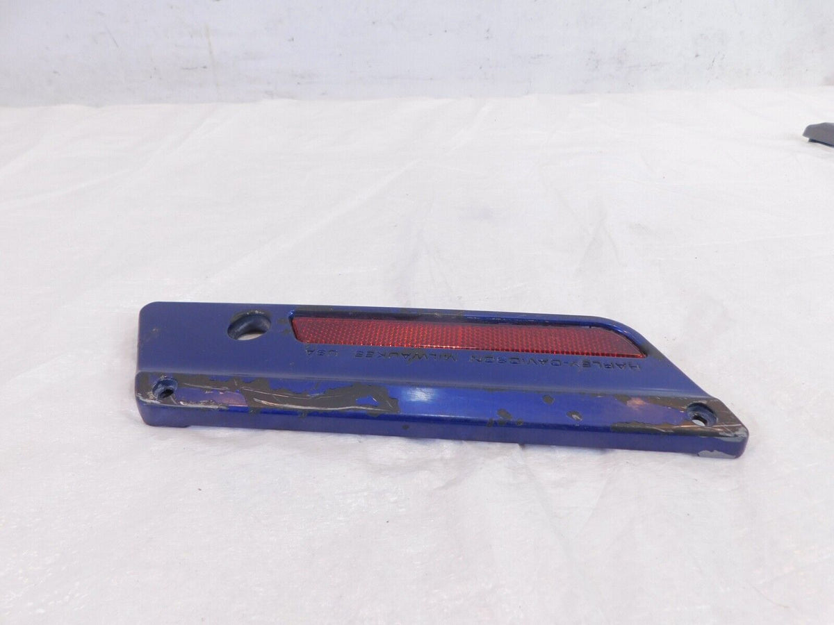 Harley Touring Road King Electra Street Glide Blue Left Saddlebag Latch Cover - C3 Cycle