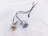 Harley Davidson Chrome Sportster Softail Dyna V-Rod Front Turn Signal Indicators - C3 Cycle