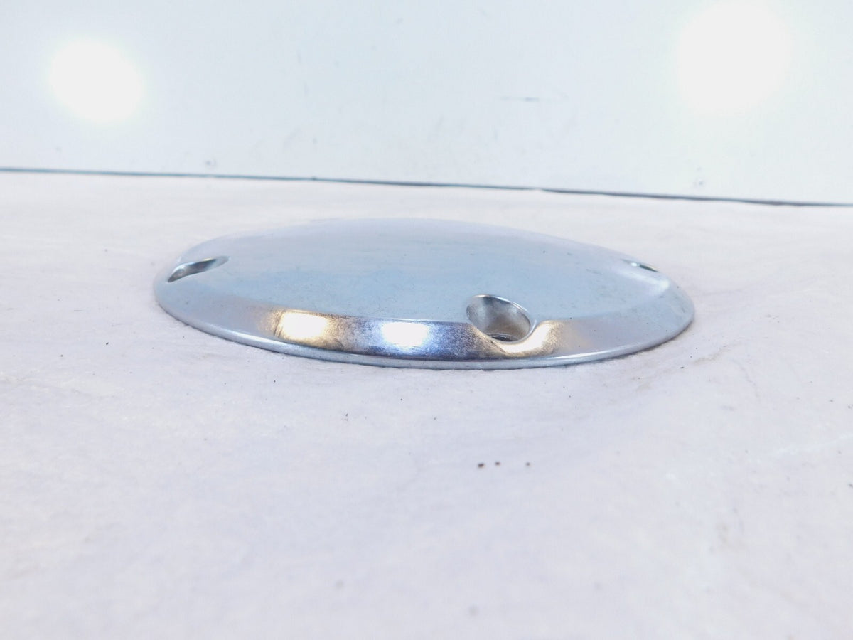 Harley Davidson Twin Cam Dyna Softail Left Engine Chrome Derby Clutch Cover - C3 Cycle