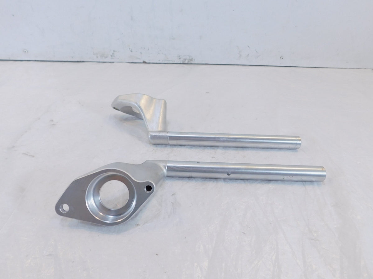 Pair Ducati Sport Touring ST2 & ST4 Silver Front Left/Right Clip-on Handlebars - C3 Cycle