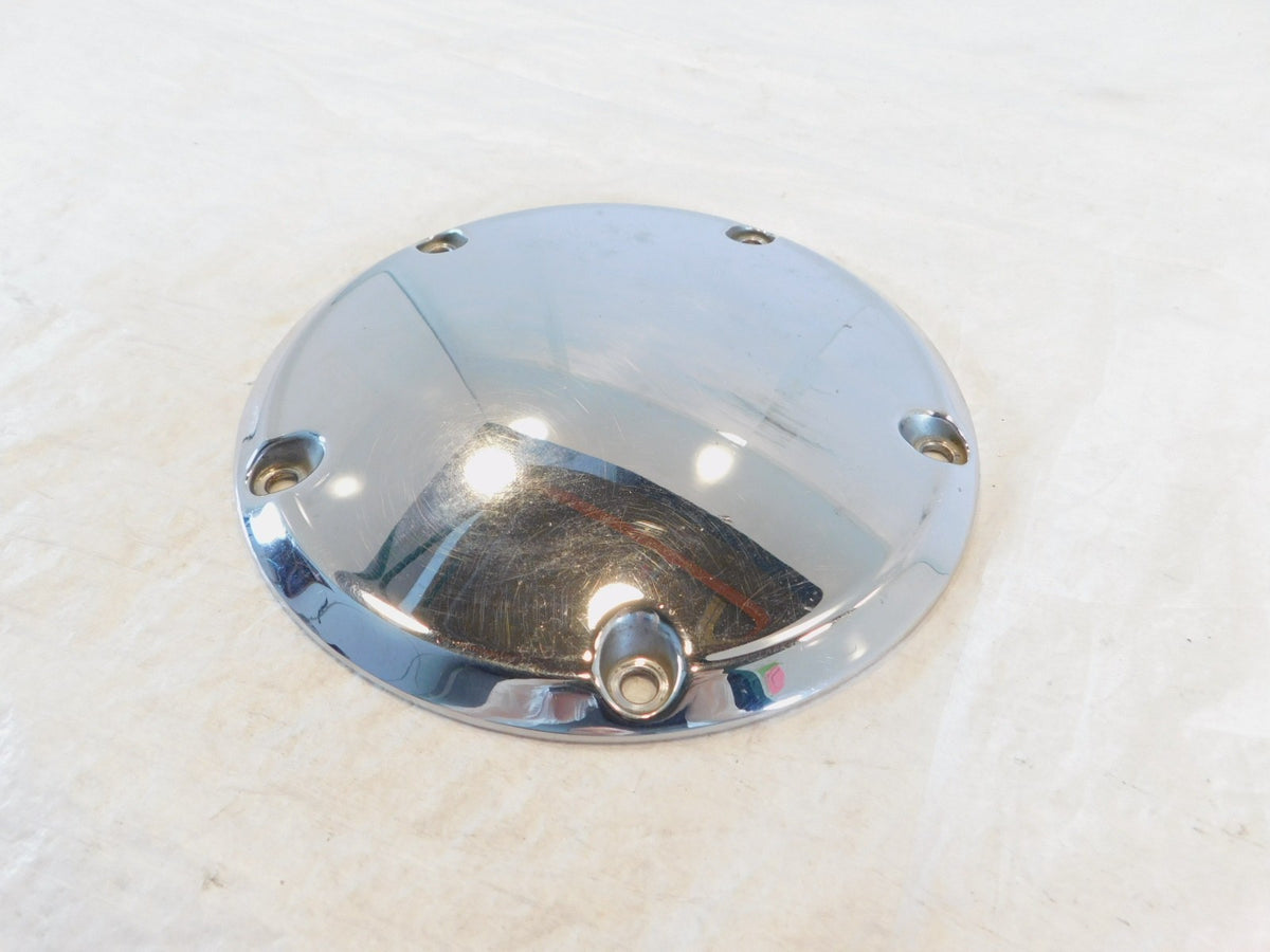 Harley Davidson Twin Cam Dyna & Softail Left Engine Chrome Derby Clutch Cover - C3 Cycle
