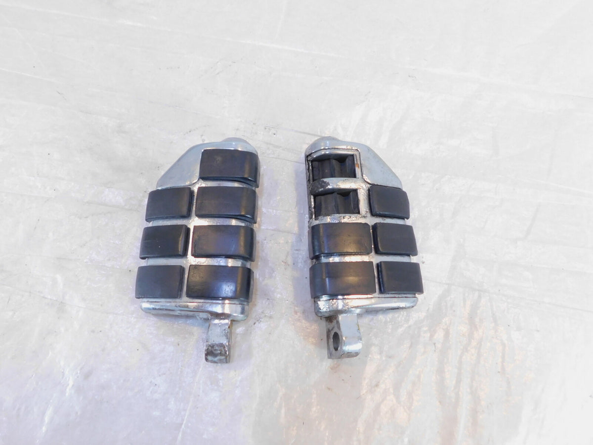 Harley Davidson FXR Dyna Sportster & Softail ISO Chrome Footpegs Footrests - C3 Cycle