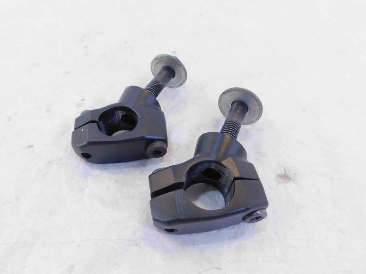 2010-2017 Victory Cross Country Black Handlebar Handle Bar Riser Mount Clamps - C3 Cycle