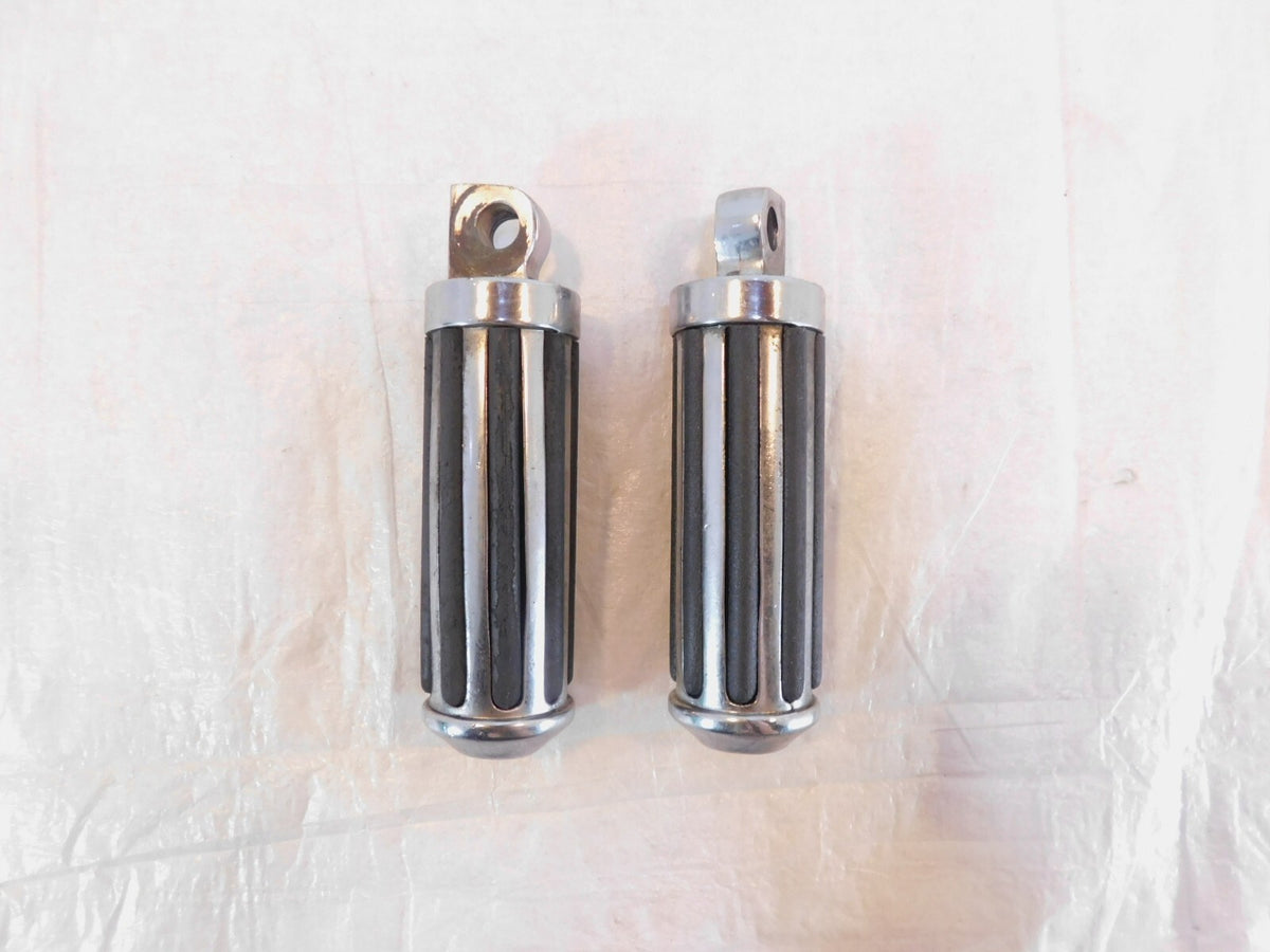 Pair Harley Touring FXR Dyna Sportster & Softail Black ISO Peg Footpeg Footrests - C3 Cycle