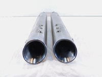 Pair Harley Davidson Road King Electra Glide Chrome Bub Slip On Exhaust Mufflers - C3 Cycle