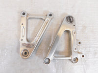 2000-2003 Aprilia SL1000 Falco Front Silver Left/Right Footrest Foot Peg Mounts - C3 Cycle