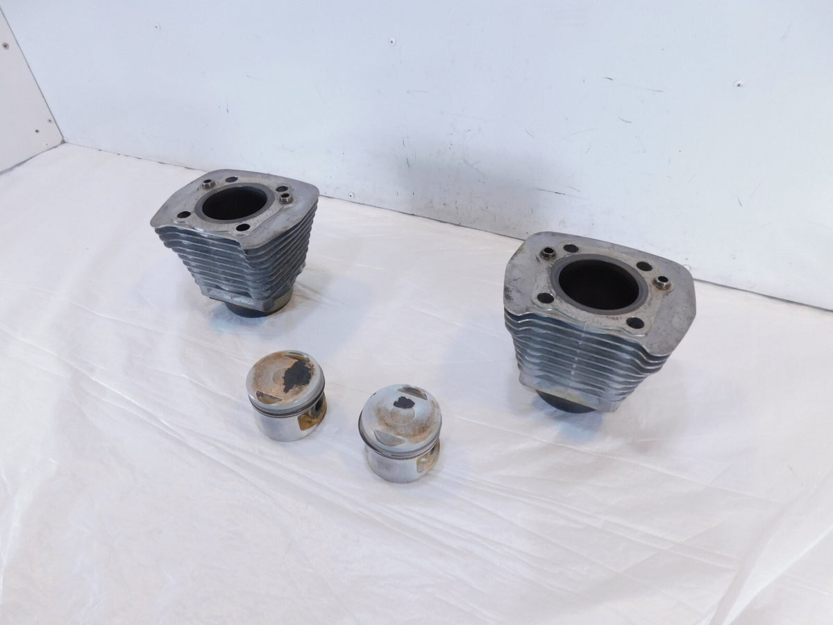 Pair Harley Davidson Sportster 883 Silver Engine Cylinder Barrel Jugs w/ Pistons - C3 Cycle