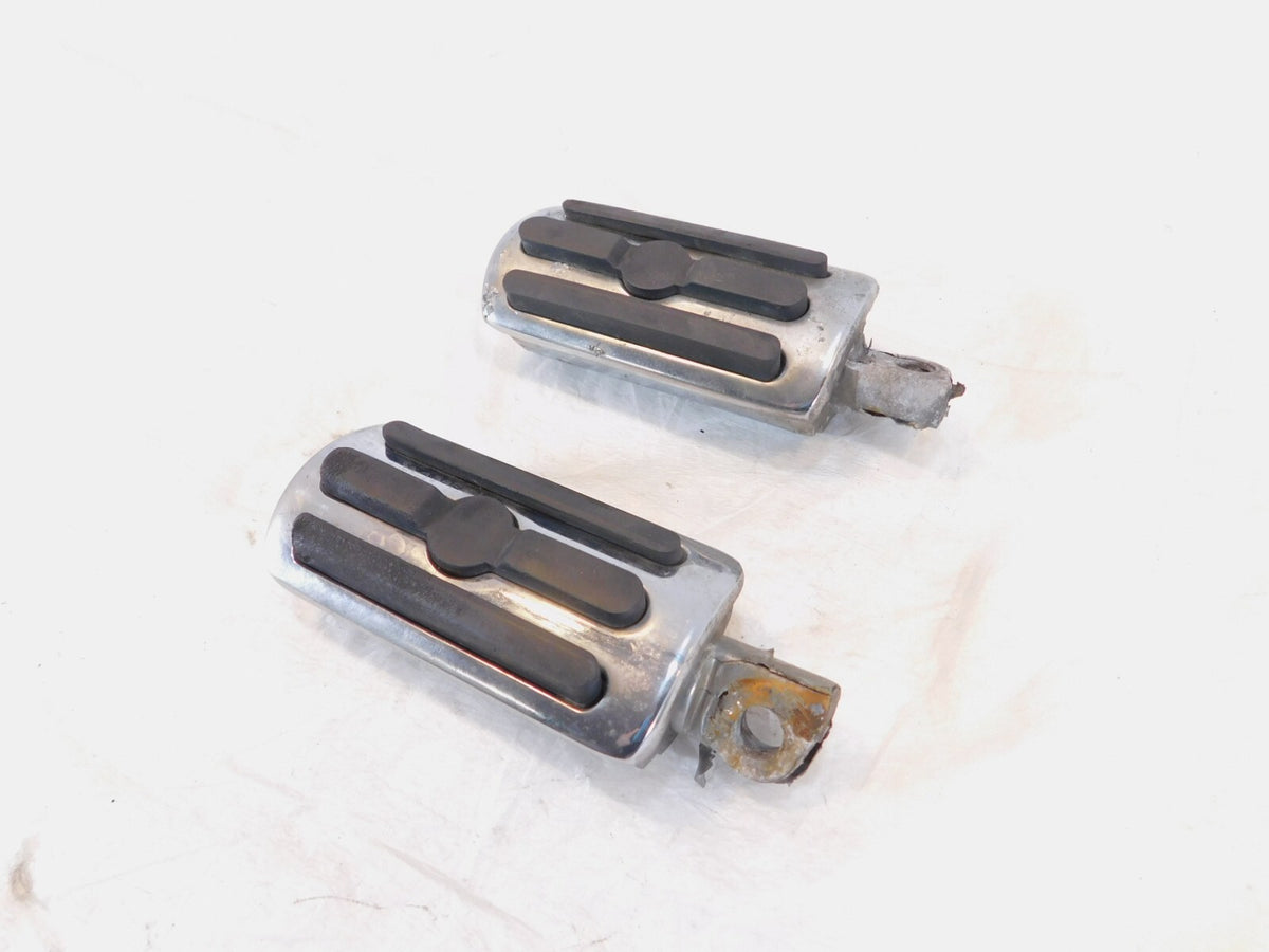 Pair Harley Touring FXR Dyna Sportster & Softail Black ISO Peg Footpeg Footrests - C3 Cycle