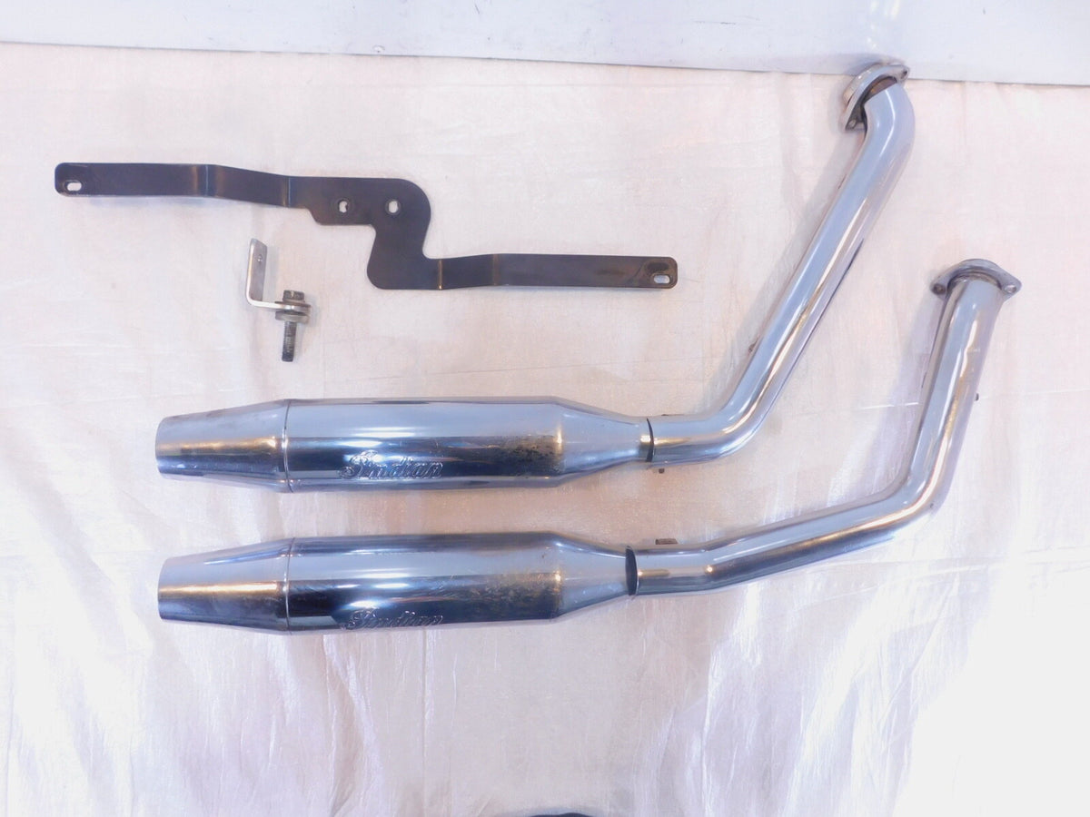 2001-2003 Indian Gilroy Scout Exhaust Header Pipes & Muffler System Bracket - C3 Cycle