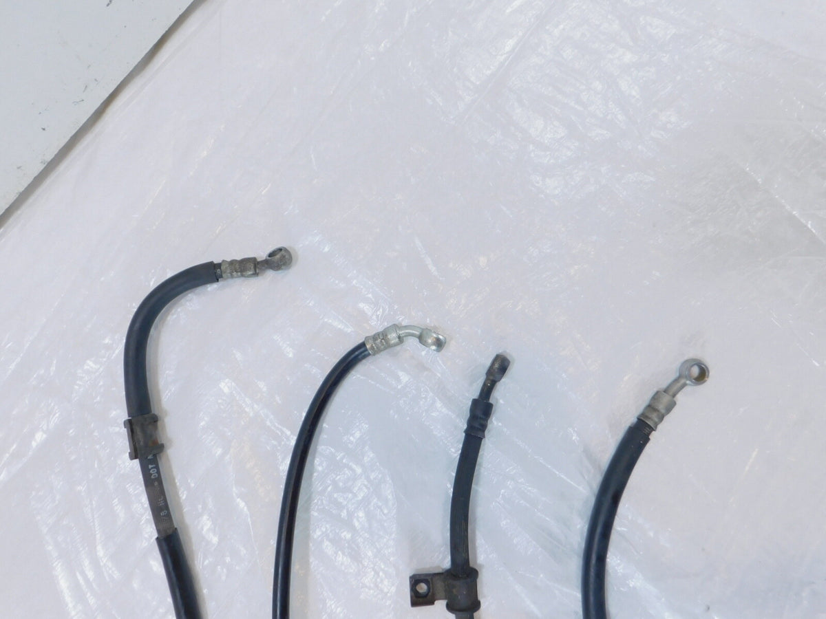 Suzuki RF600 Black Front & Rear Brake Master Cylinder to Caliper Hose Line Pipes - C3 Cycle