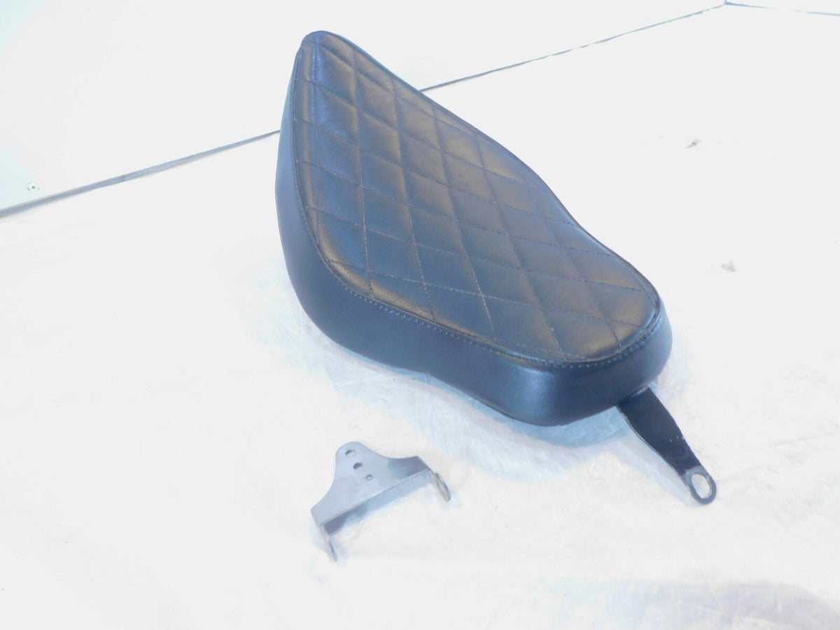 Harley Sportster 1200 & 883 Rough Crafts Diamond Stitch Front Rider Solo Seat - C3 Cycle