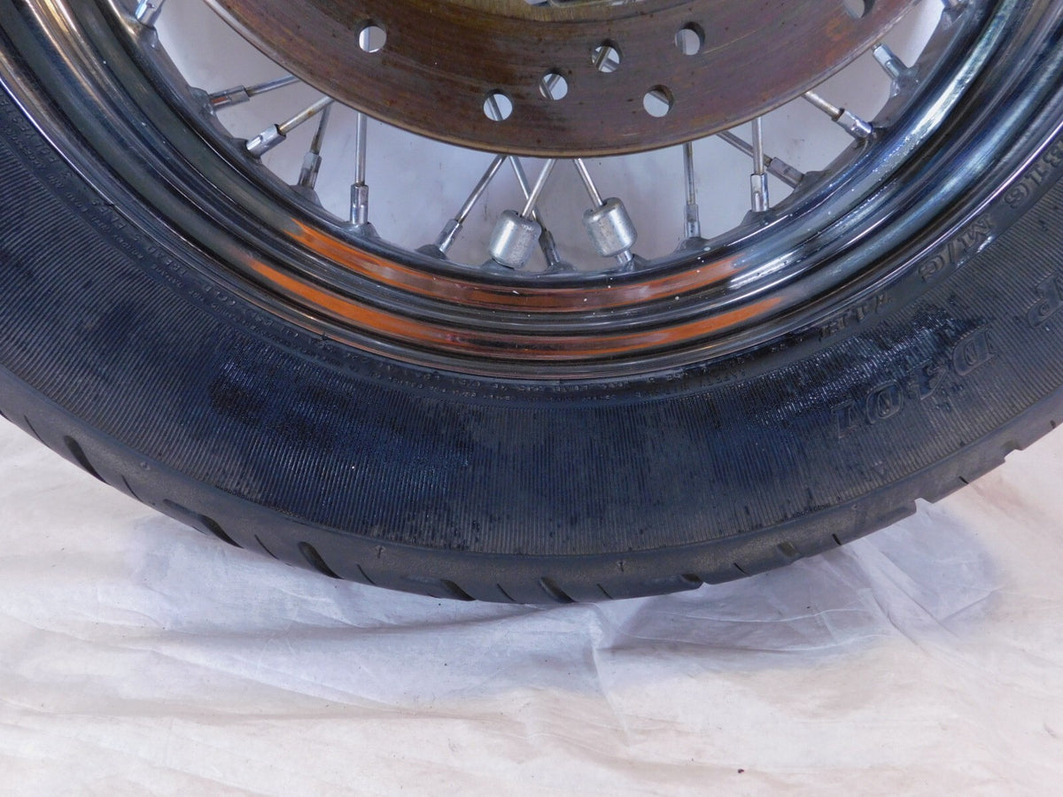 Harley Davidson Sportster 883 & 1200 Laced Rear Chrome Wheel Rim & Tire & Rotor - C3 Cycle