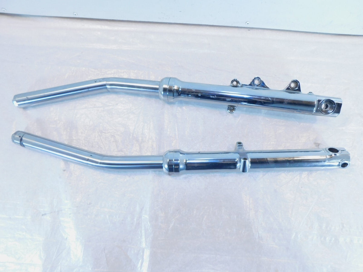 95-99 Harley Davidson Dyna Super Glide Chrome Left Right Fork Tube Shocks - Bent - C3 Cycle