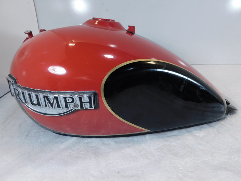 Triumph America & Speedmaster Red / Black Gas Petrol Fuel Tank Reservoir  -Dents