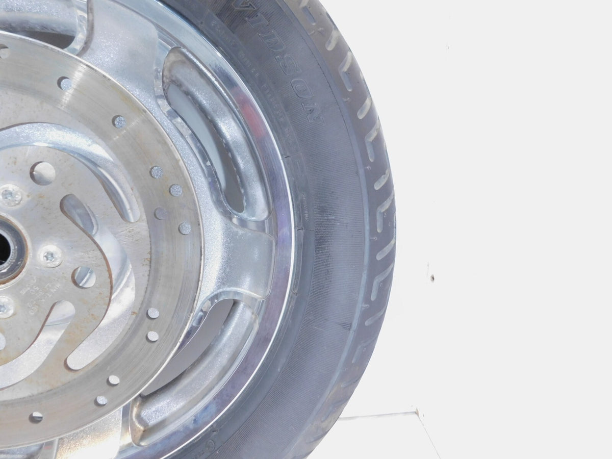 Harley Davidson Road King Electra Glide Chrome Mag Front Wheel Rim Tire & Rotors - C3 Cycle