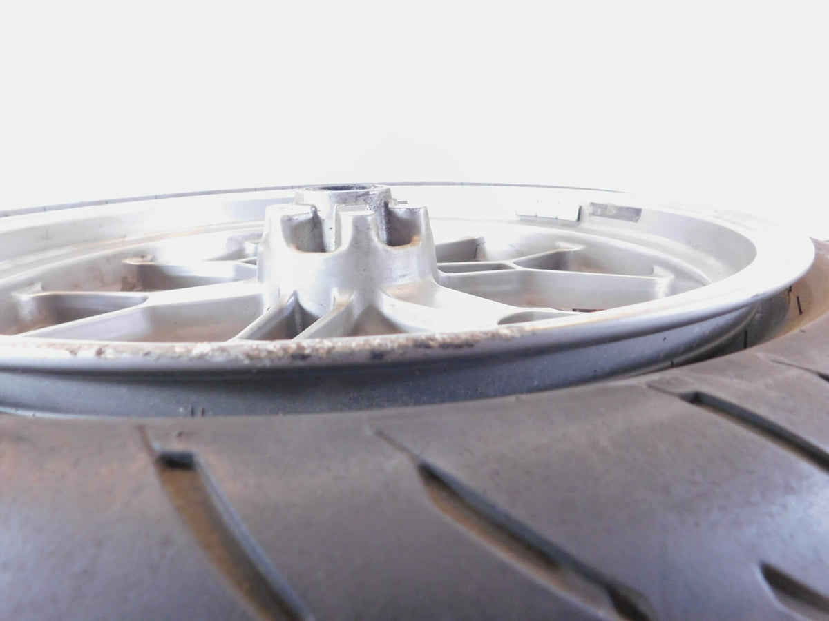 Aprilia Mana 850 GT & Shiver 750 SL750 Silver Front Wheel Rim Tire 854791 - Bent - C3 Cycle