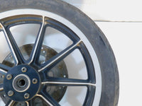96-99 Harley Sportster 883 & 1200 Silver Dual Disc Front Wheel Rim & Rotors BENT