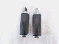 Harley Touring FXR Dyna Sportster & Softail Chrome & Rubber Footpegs Footrests - C3 Cycle