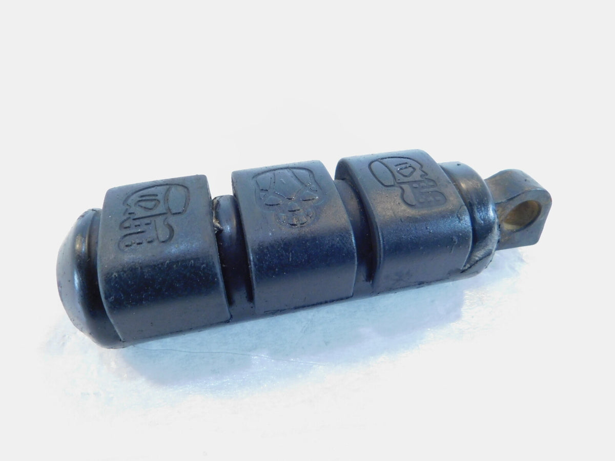 One Harley Touring FXR Dyna Sportster & Softail Black Rubber Footpeg Footrest