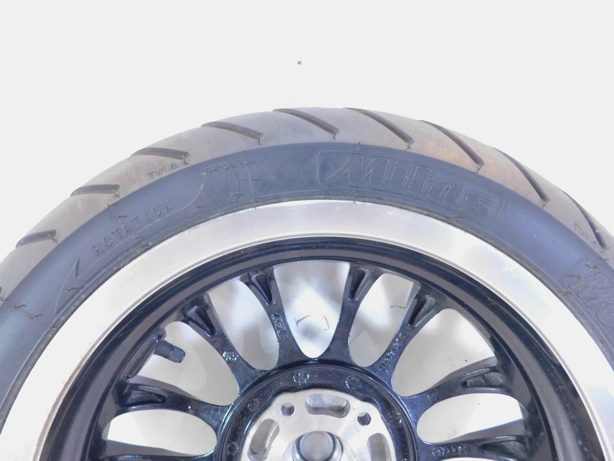 Piaggio Vespa Sprint 50 125 150 Black Spoked Front Wheel Rim w/ Tire 12x3 - C3 Cycle