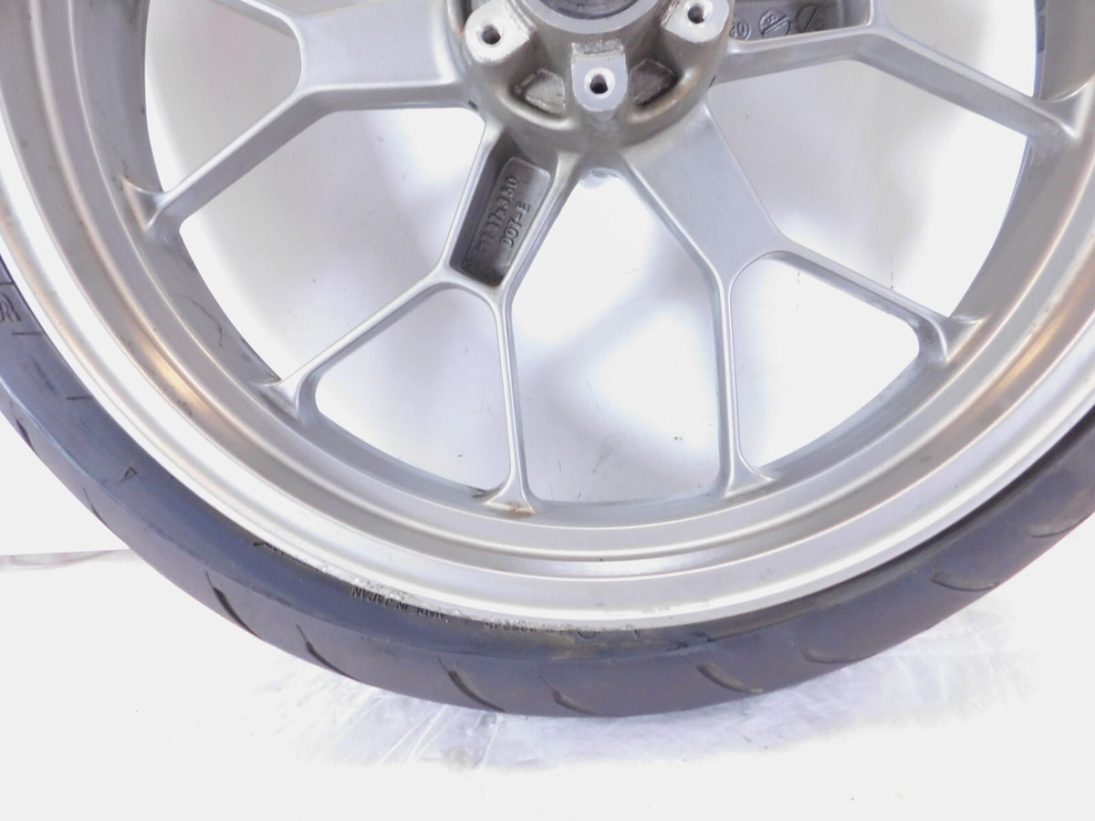 Aprilia Mana 850 GT & Shiver 750 SL750 Silver Front Wheel Rim Tire 854791 - Bent - C3 Cycle
