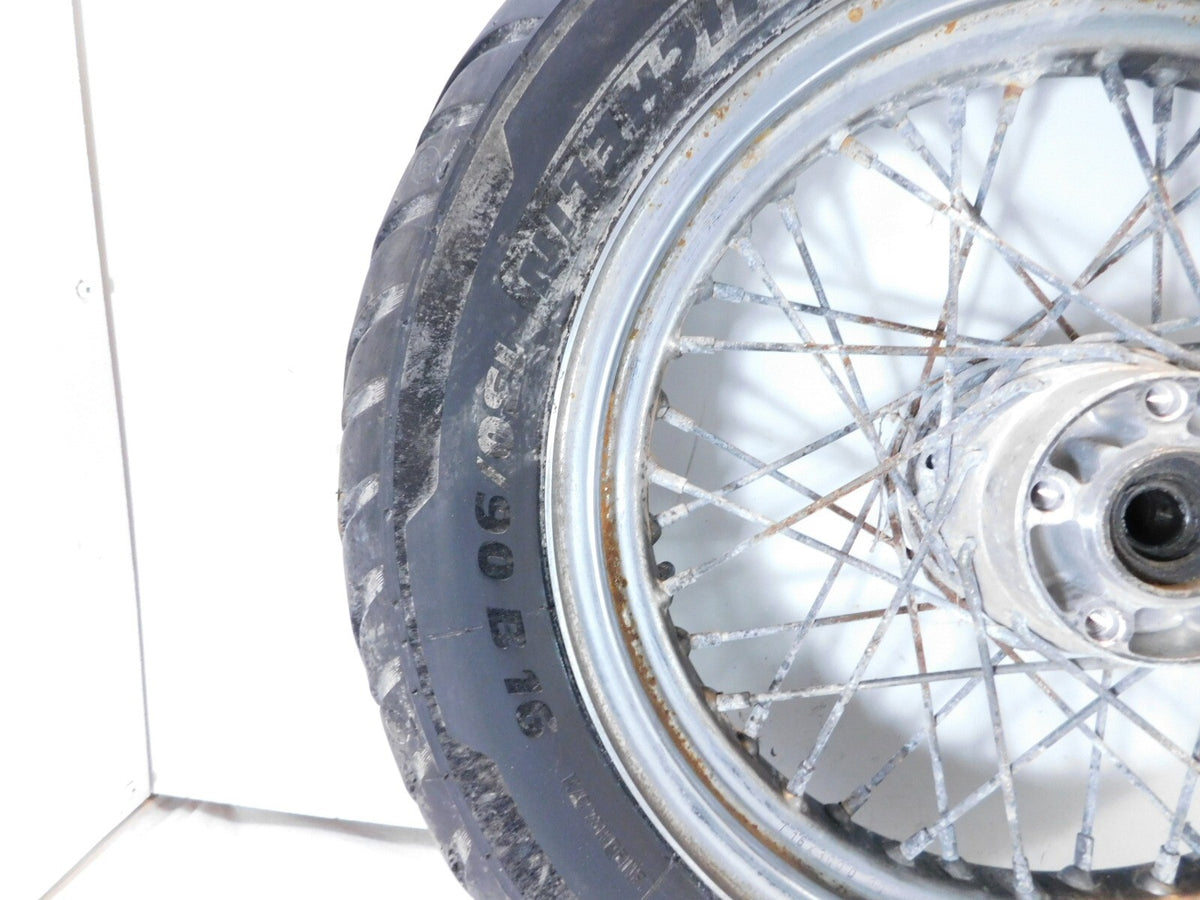 Harley Dyna Softail Sportster 883 1200 Chrome Laced Rear Wheel Rim & Tire -Rust - C3 Cycle