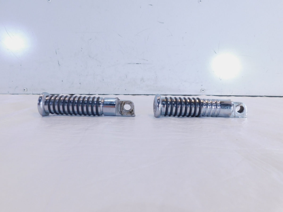 Harley Touring FXR Dyna Sportster Softail ISO Chrome & Rubber Footpegs Footrests - C3 Cycle