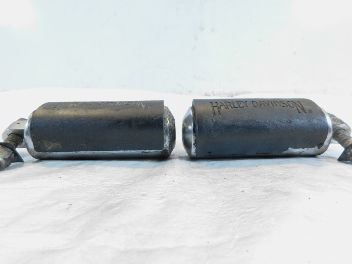 Harley Touring FXR Dyna Sportster & Softail Black Rubber Footpegs Footrests