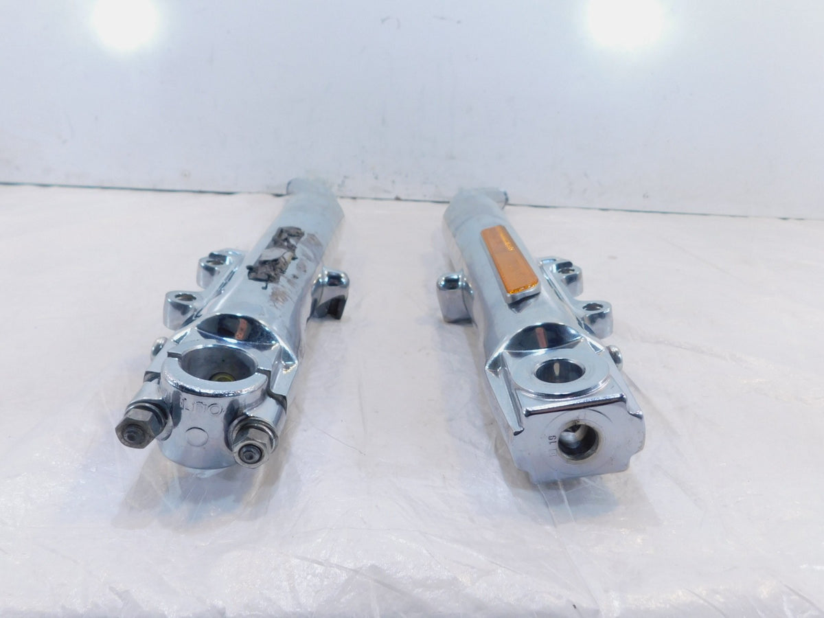 09-13 Harley Davidson Electra & Street Glide Chrome Front Fork Shocks - Bent - C3 Cycle
