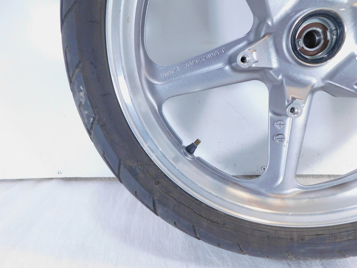 91-03 Honda Nighthawk CB750 Silver Front Wheel Rim & Tire (18"x2.75") -Bent - C3 Cycle