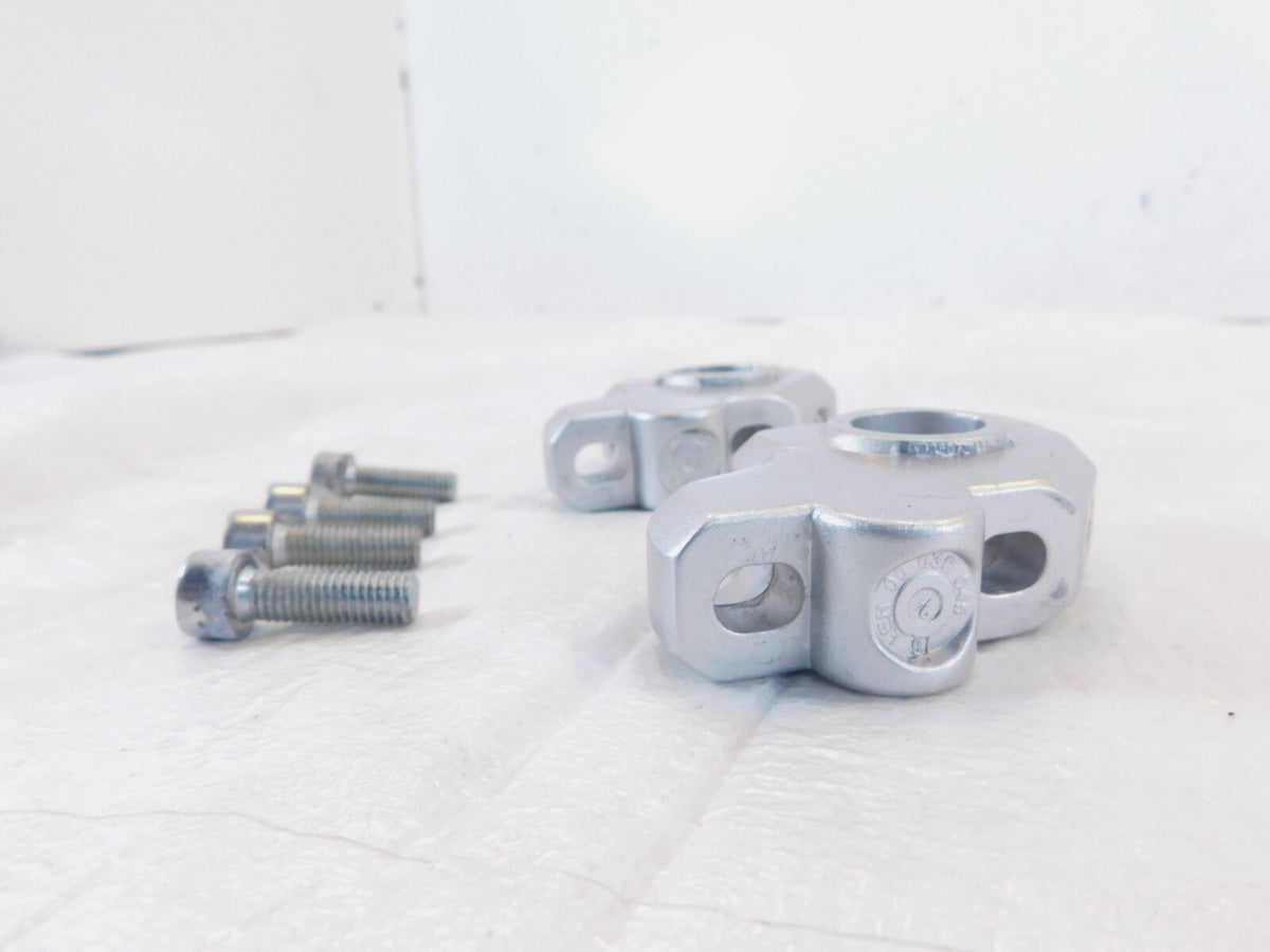 2006-2013 BMW F800ST Silver Bar Back Handlebar Riser Mount Bracket Clamps - C3 Cycle