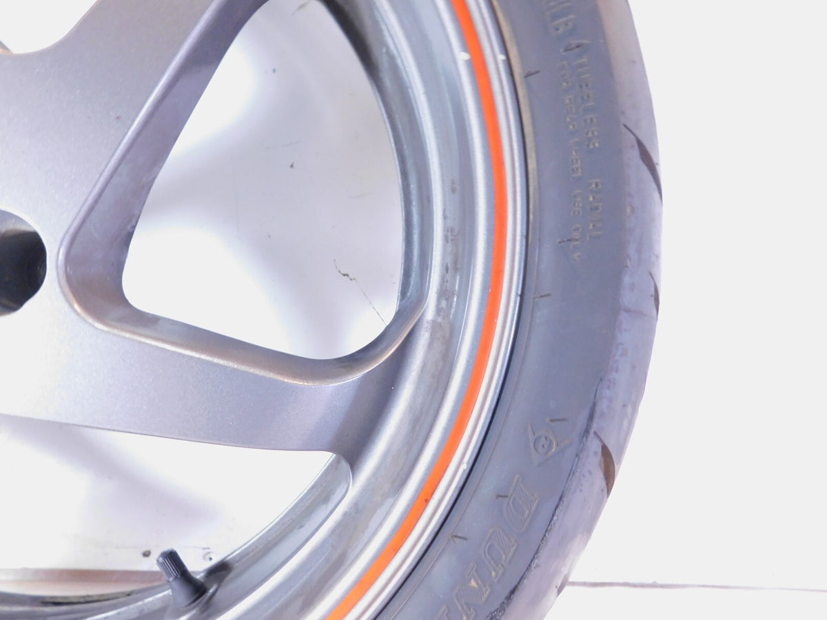 2004-2008 Honda Interceptor 800 VFR800 VFR800A ABS Silver Rear Wheel Rim & Tire - C3 Cycle