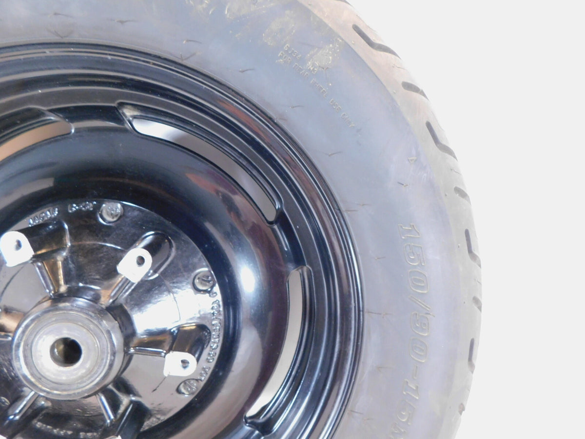 1988 1989 1990 Yamaha V-Max 1200 VMX12 OEM Black Cast Rear Wheel Rim & Tire - C3 Cycle