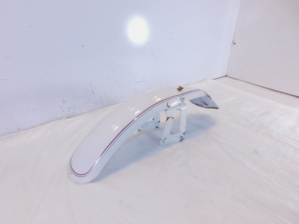 Harley Davidson Sportster 883 & 1200 White Front Wheel Cover Fender - Dented