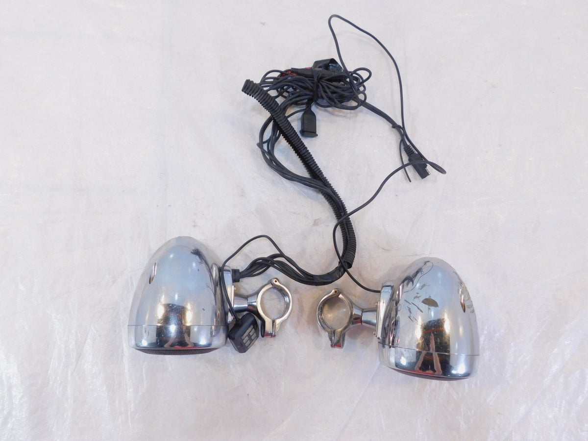1995 95 Honda Shadow VT1100C Front Handlebar Clamp On Speakers & Controller - C3 Cycle