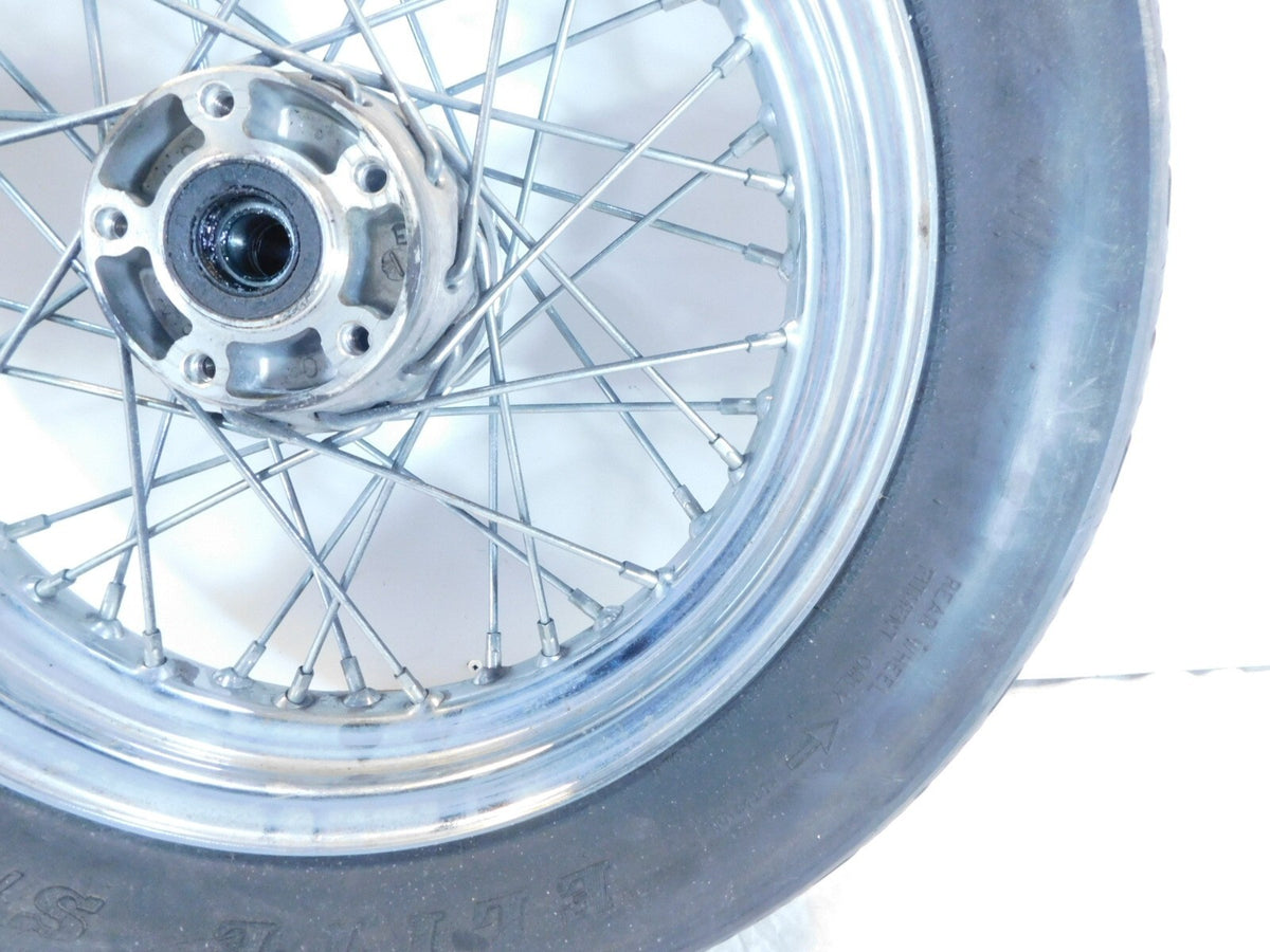 Harley Dyna Softail & Sportster 883 & 1200 Chrome Laced Rear Wheel Rim & Tire - C3 Cycle