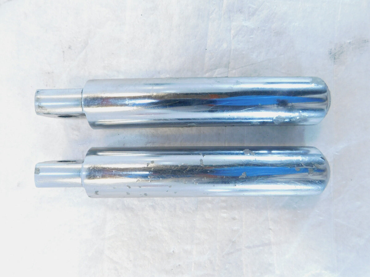 Pair Harley Touring Dyna Sportster & Softail Chrome Left Right Footpeg Footrests - C3 Cycle