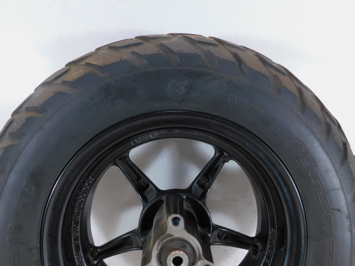 2012-2019 Yamaha YW50 Zuma 50 50F 50FX Black Front Wheel Rim & Tire 10" x 3.00" - C3 Cycle