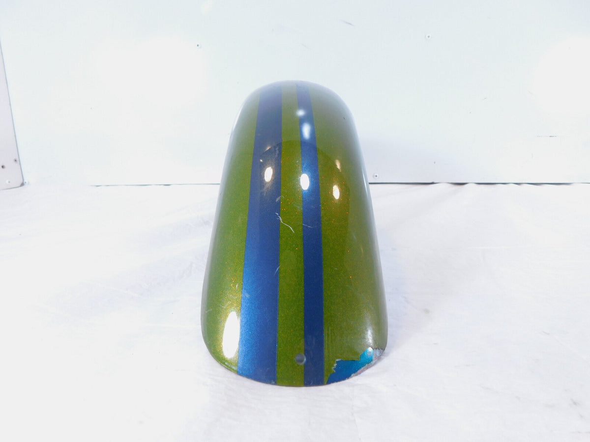 Bent Harley Davidson Sportster XL XLH 883 & 1200 Green Front Wheel Cover Fender - C3 Cycle