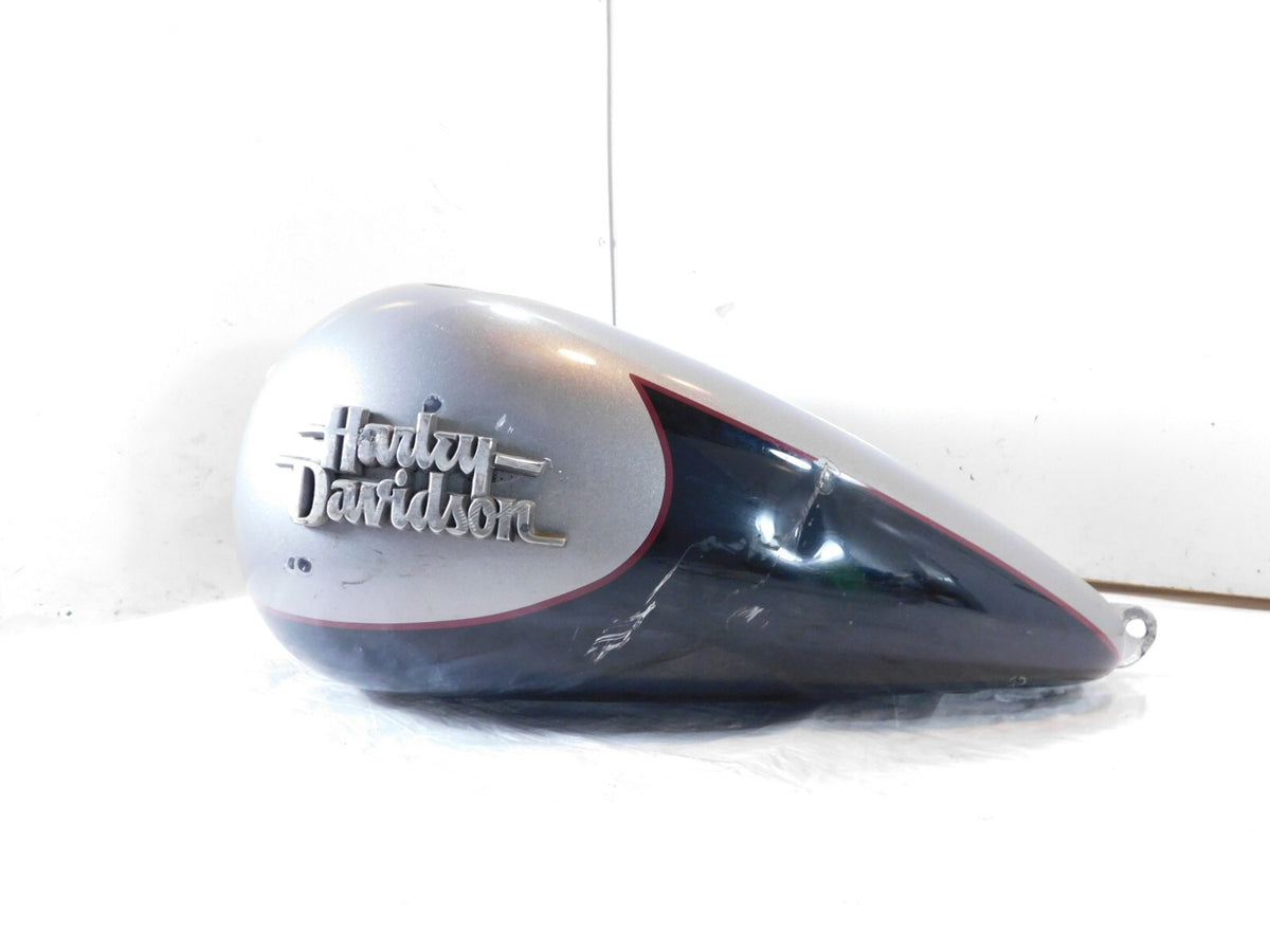 10-17 Harley Davidson Dyna Wide Glide & Street Bob Gray Fuel Gas Tank - DENTED - C3 Cycle