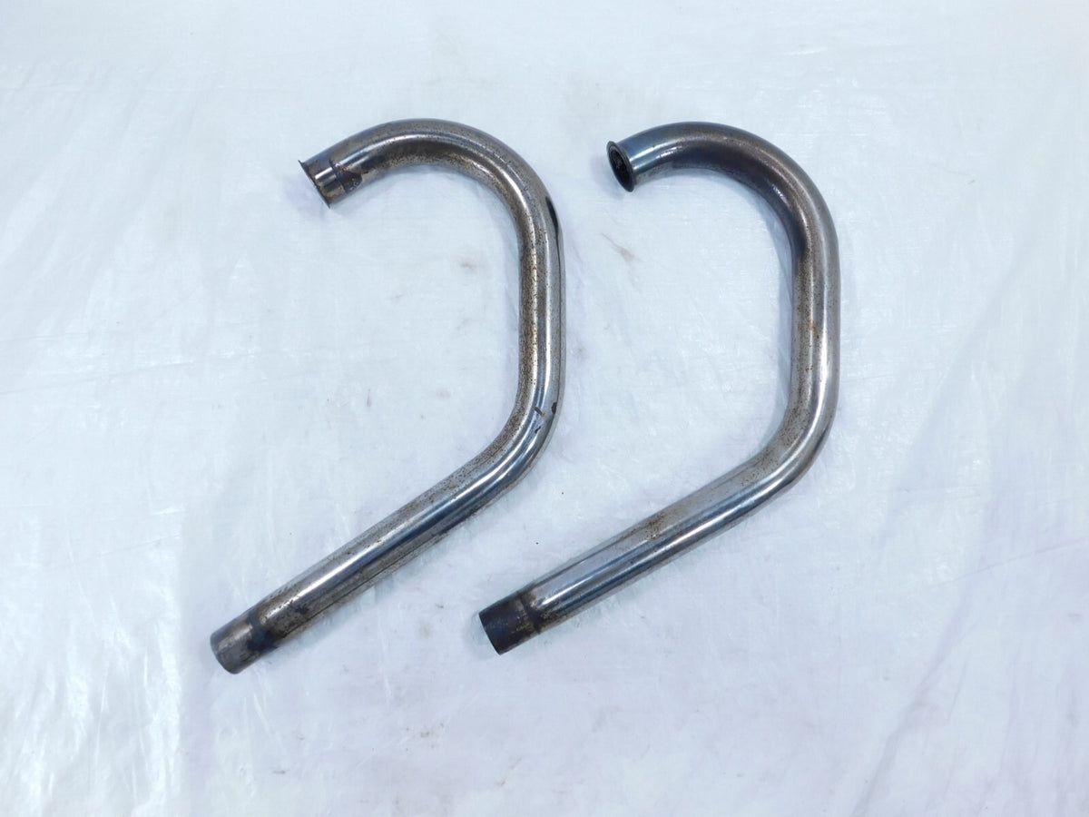 1976 76 Moto Guzzi Convert I V1000 Left/Right Front Exhaust Header Muffler Pipes - C3 Cycle