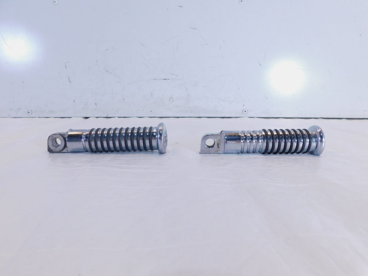 Harley Touring FXR Dyna Sportster Softail ISO Chrome & Rubber Footpegs Footrests - C3 Cycle