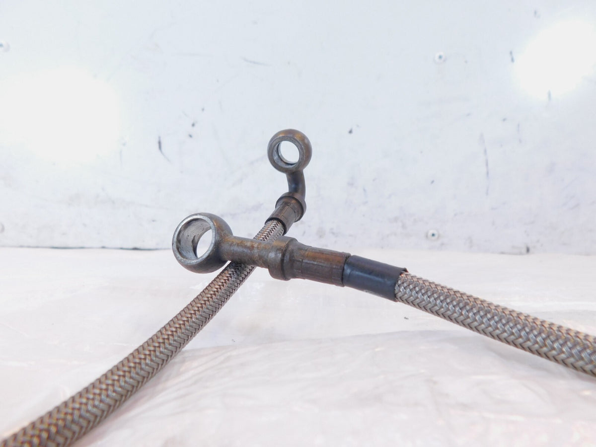 Harley Davidson Sportster 883 & 1200 Custom Front Wheel Braided Brake Line Hose - C3 Cycle