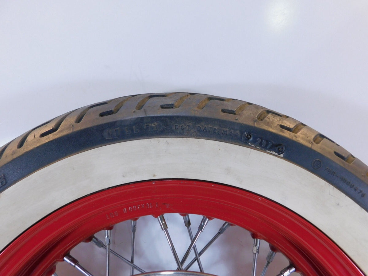 Harley Davidson Softail Heritage Classic Deluxe Spoked Front Wheel Red Rim Tire - C3 Cycle
