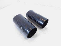 Harley Road King & Electra Glide & Softail Black Front Fork Slider Cover Tins - C3 Cycle