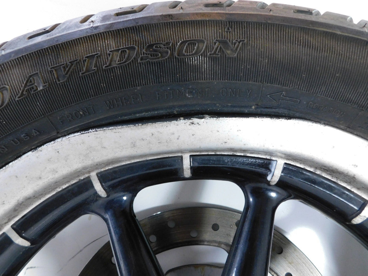Harley Touring Road King & Electra Glide Cast Front Wheel Rim w/ Tire -Bent - C3 Cycle