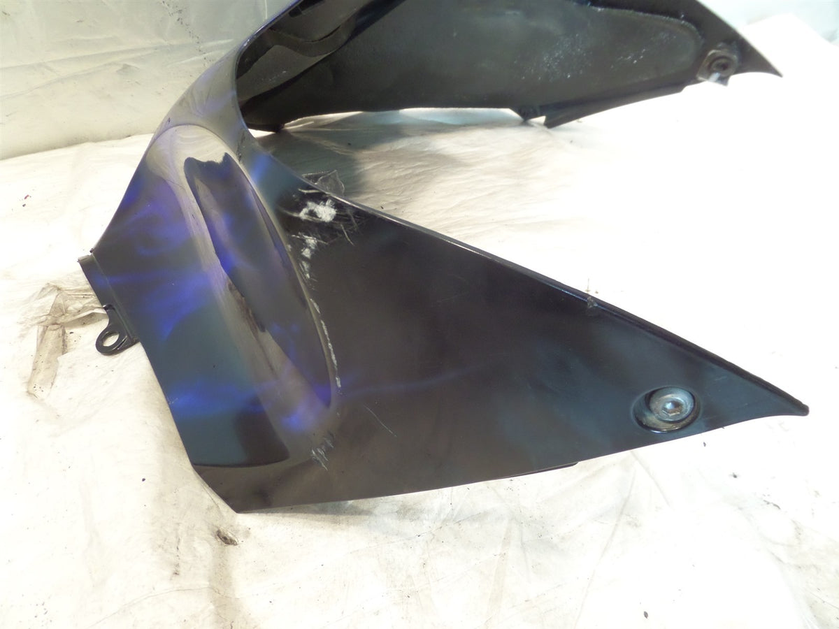 2006-2009 Kawasaki Ninja 1400 ZX-14 Blue Flames Petrol Fuel Gas Tank Cover Cowl - C3 Cycle