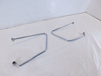 Harley Davidson Sportster 883 1200 Chrome Saddlebag Guard Rail Mount Brackets - C3 Cycle